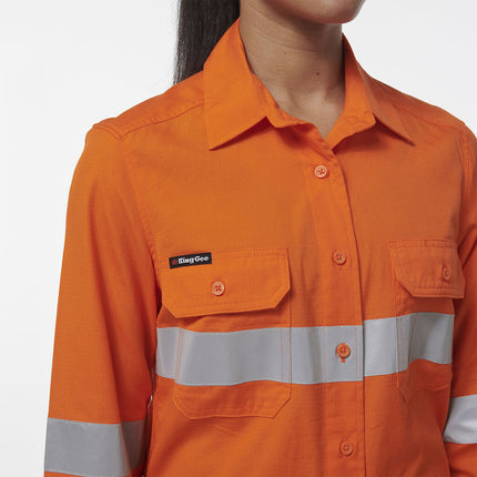 KingGee Womens Workcool Vented Reflective Shirt K44231-KarWorkwear