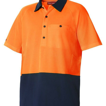 Mens Hard Yakka Koolgear Hi-Vis 2 Toned Short Sleeve Work Polo Shirt Y11396-KarWorkwear