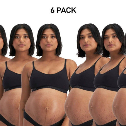 Bonds Womens Damn Dry Milk Leaks Scoop Crop Comfy Easy Feeding Clip 6 Pack YWQL-KarWorkwear