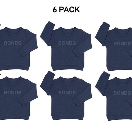 Bonds Kids Tech Sweats Pullover Soft Knitted Warm Cotton Poly Blend 6 Pack KVQTK-KarWorkwear