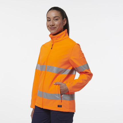 KingGee Womens Reflective Stretch Softshell Pocket Safety Work Jacket K45007-KarWorkwear