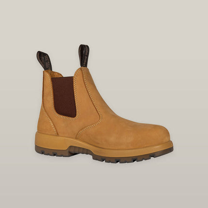 Hard Yakka Mens Outback Leather Pull on Steel Toe PR Safety Boot Y60174-KarWorkwear