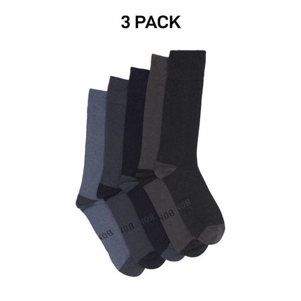 Bonds Mens Bamboo Crew Socks Fine Seams Comfy Toes & Ankle Support 3 Pack SZFQ5W-KarWorkwear