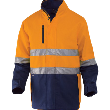 KingGee Mens Reflective 3 in 1 Cotton Jacket Work Lined Safe Quilted Vest K55400-KarWorkwear