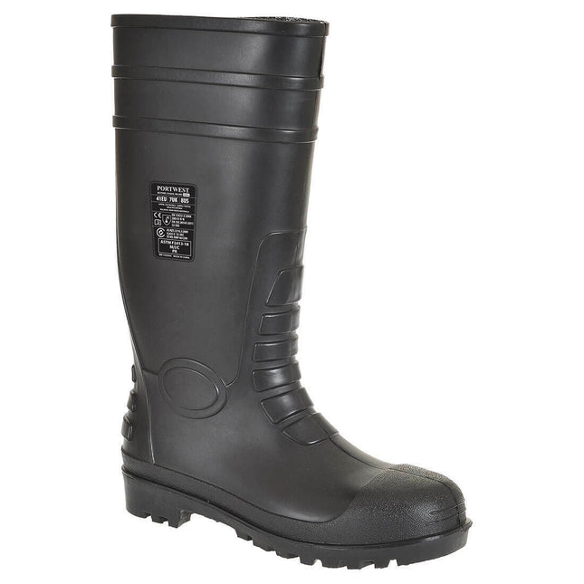 Portwest Mens Total Safety Rubber Boots Gum Wellington S5 Steel Cap Work FW95-KarWorkwear