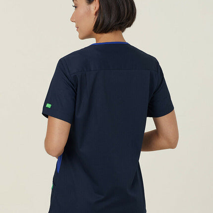 NNT Womens Nightingale V Neck Contrast Scrub Top Nurse Workwear Comfort CATULL-KarWorkwear