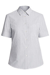 NNT Mens Textured Stripe SS Shirt Button Slimline Collared Shirt CATU65-KarWorkwear