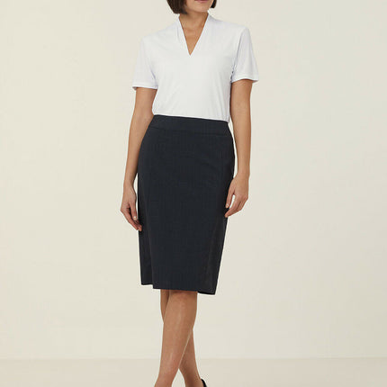 NNT Womens Business Stretch Wool Blend Panel Pencil Skirt Wool Blend  CAT2MG-KarWorkwear