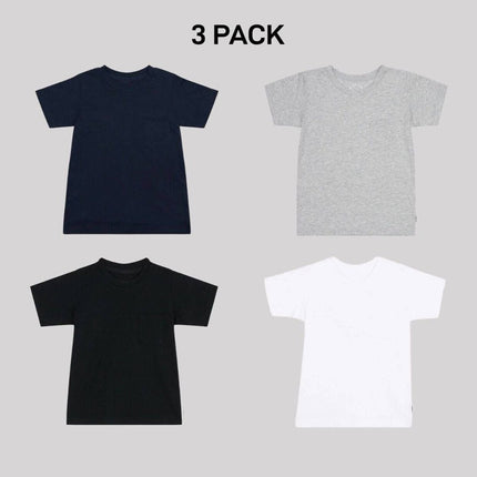 Bonds Kids Next Gen Crew Tee Cotton Shirt Perfect Comfort and Style 3 Pack KVRHK-KarWorkwear