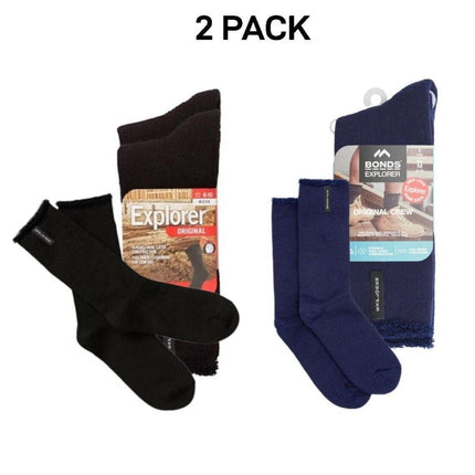 Bonds Explorer Original Breathable Comfortable Socks 2 Pack Ks S11392-KarWorkwear
