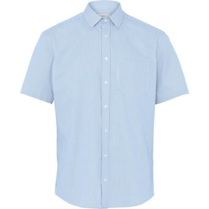 NNT Mens Avignon Stripe Short Sleeve Shirt Casual Regular Fit Business CATJDK-KarWorkwear