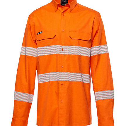KingGee Mens Workcool Pro Bio Motion Shirt Long Comfy Sleeve Work Safety K54031-KarWorkwear