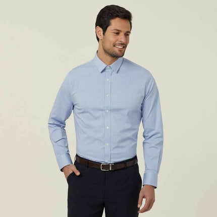 NNT Mens Avignon Gingham Checked Long Sleeve Shirt Casual Fit Business CATJDF-KarWorkwear