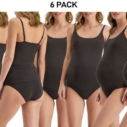 Bonds Womens Bases Maternity Scoop Singlet Soft and Comfy Support 6 Pack YWU9-KarWorkwear