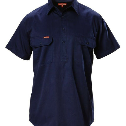 Hard Yakka Short Sleeve Closed Front Cotton Shirt Y07540-KarWorkwear