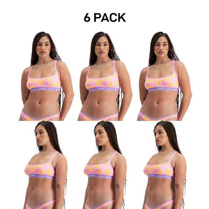 Bonds Womens Icons Scoop Crop Support Coverage and Confident Bra 6 Pack YWN8-KarWorkwear