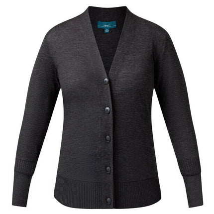 NNT Womens Pure Wool Long Length Business Cardigan Wide Neck Body Warmer CAT5B3-KarWorkwear