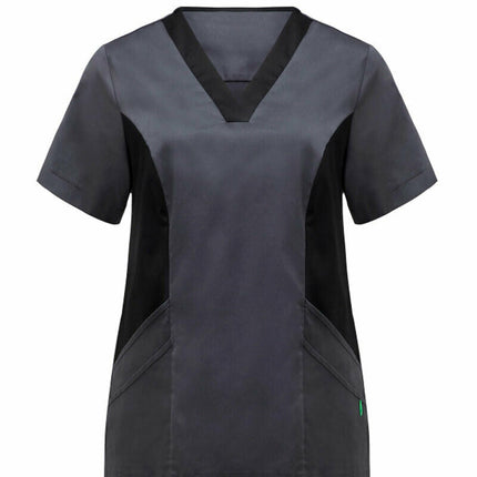 NNT Womens V-Neck Contrast Scrub Top Nurse Work Comfortable Uniform CATU5B-KarWorkwear