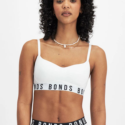 Bonds Womens Icons Wirefree Bra Soft Cotton Stretch Jacquard Elastic Band YWL4-KarWorkwear