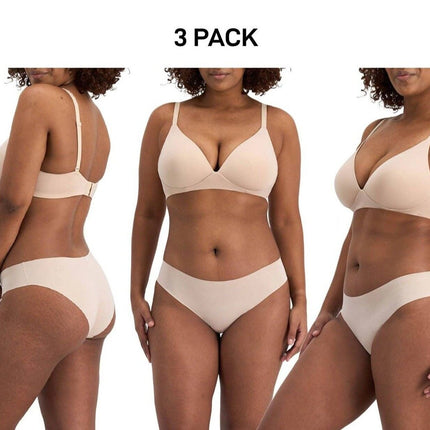 Bonds Womens Invisi Freecuts Bikini Light Sleek Microfibre Undies 3 Pack WU3T-KarWorkwear