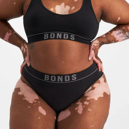 Bonds Womens Retro Rib Seamless Hi Bikini Hi Leg Smooth Stretchy 3 Pack WU8GT-KarWorkwear