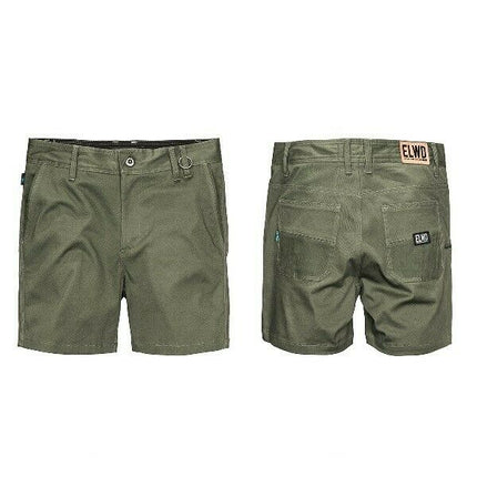 Mens Elwood Work Basic Shorts Stretch Twill Reinforced Pockets Tradie EWD202-KarWorkwear