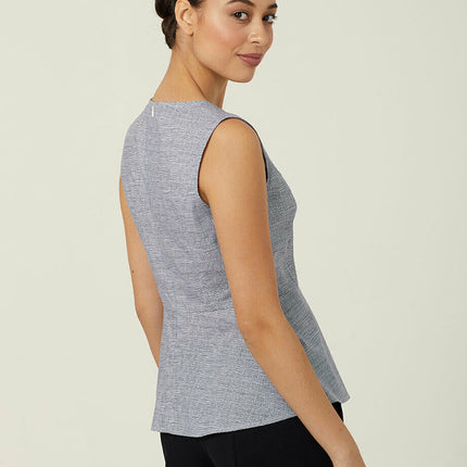 NNT Womens Avignon Abstract Sleeveless Shell Top Flattering Waist Comfort CATUK9-KarWorkwear