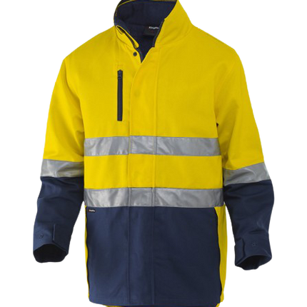 KingGee Mens Reflective 3 in 1 Cotton Jacket Work Lined Safe Quilted Vest K55400-KarWorkwear