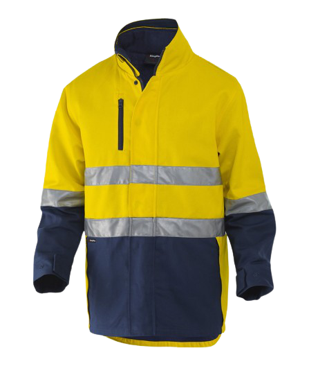 KingGee Mens Reflective 3 in 1 Cotton Jacket Work Lined Safe Quilted Vest K55400-KarWorkwear