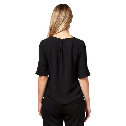 NNT Womens French Georgette Fluted Sleeve Formal Top Lightweight Business CATUBZ-KarWorkwear