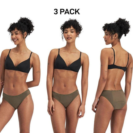 Bonds Womens Bloody Comfy Period Bikini Heavy Extra Protect Undies 3 Pack WTGNA-KarWorkwear