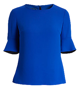NNT Womens Discontinued Double Georgette Soft Fluted Top CAT9RE-KarWorkwear