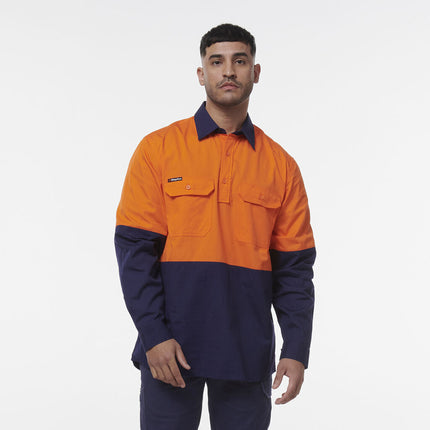 KingGee Mens Workcool Vented Closed Front Spliced Shirt K54011-KarWorkwear