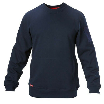 Hard Yakka Brushed Fleece Crew Neck Jumper Workwear Cotton Winter Y19324-KarWorkwear