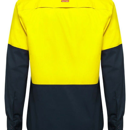 Hard Yakka Core Hi-Vis Vented Cotton Twill Work Long Sleeve Shirt Y07950-KarWorkwear