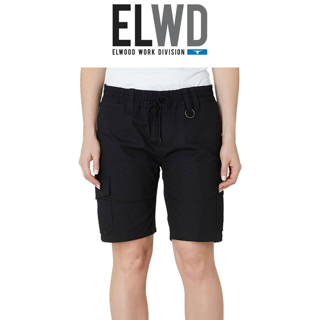 Womens Elwood Elastic Utility Shorts Cargo Phone Pocket Work Tough Comfy EWD602-KarWorkwear