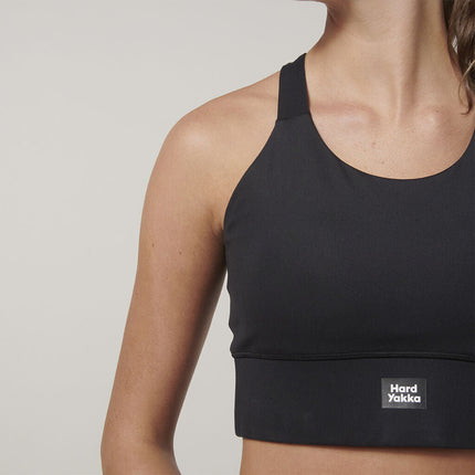 Hard Yakka Womens Form-Fitting Workout  Top Stretch Sport X Work Crop Y08060-KarWorkwear