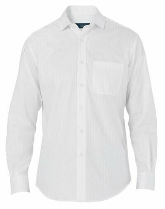 NNT Mens Dobby Long Sleeve Business Cotton Check Shirt Classic Formal CATDWY-KarWorkwear
