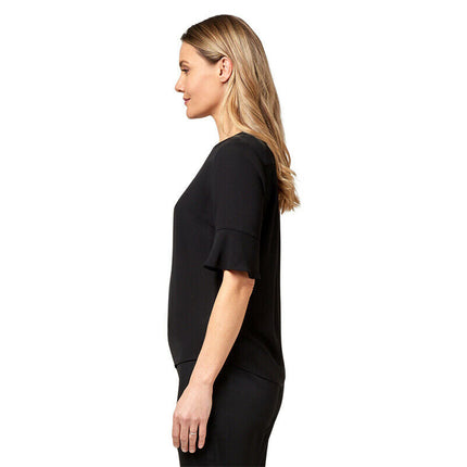 NNT Womens French Georgette Fluted Sleeve Formal Top Lightweight Business CATUBZ-KarWorkwear