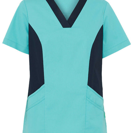 NNT Womens Nightingale V Neck Contrast Scrub Top Nurse Workwear Comfort CATULL-KarWorkwear