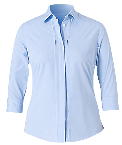 NNT Mens Gingham 3/4 Sleeve Tuck Collared Business Button Shirt CAT4L8-KarWorkwear
