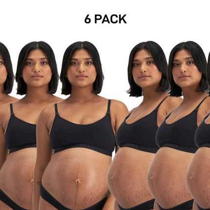 Bonds Womens Damn Dry Milk Leaks Scoop Crop Comfy Easy Feeding Clip 6 Pack YWQL-KarWorkwear