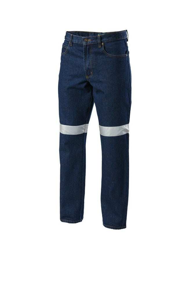 Hard Yakka Denim Jeans Taped Work Pants Heavy Duty Tough Farm Washed Y03513-KarWorkwear