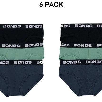 Bonds Mens Total Package Brief Moisture Wicks & Anti Chafe Panel 6 Pack MWF73A-KarWorkwear