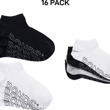 Bonds Womens Lightweight Low Cut Smooth Comfy Stay-Put Fit Socks 16 Pack LXPV4N-KarWorkwear