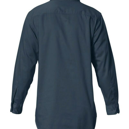 Hard Yakka Cotton Drill Long Sleeve Closed Front Shirt Y07530-KarWorkwear