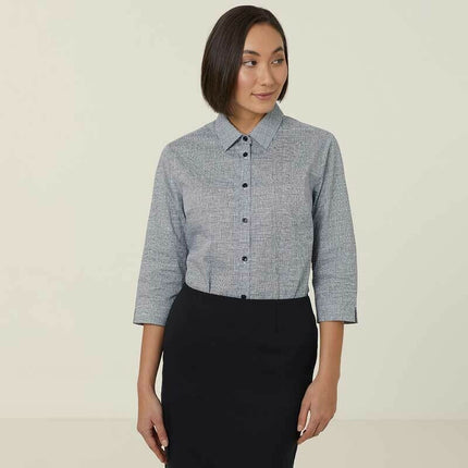 NNT Womens Avignon Formal Abstract Print 3/4 Sleeve Business Shirts CATUKX-KarWorkwear