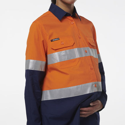 KingGee Womens Workcool Maternity Reflective Shirt K44234-KarWorkwear