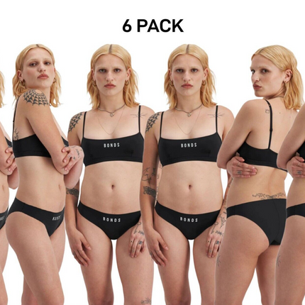 Bonds Womens Icons Micro Kini Comfy High Leg and Dipped Waist Undies 6 Pack WRER-KarWorkwear