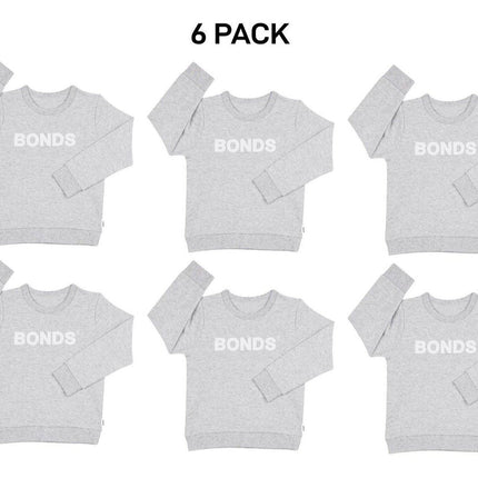 Bonds Kids Tech Sweats Pullover Soft Knitted Warm Cotton Poly Blend 6 Pack KVQTK-KarWorkwear